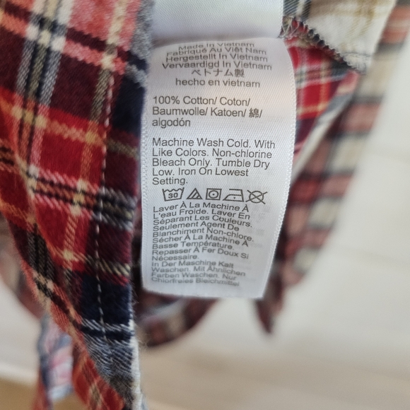 J Crew Classic Fit Flannel Shirt in Snowy Stewart Tartan Plaid sz M - Picture 5 of 7